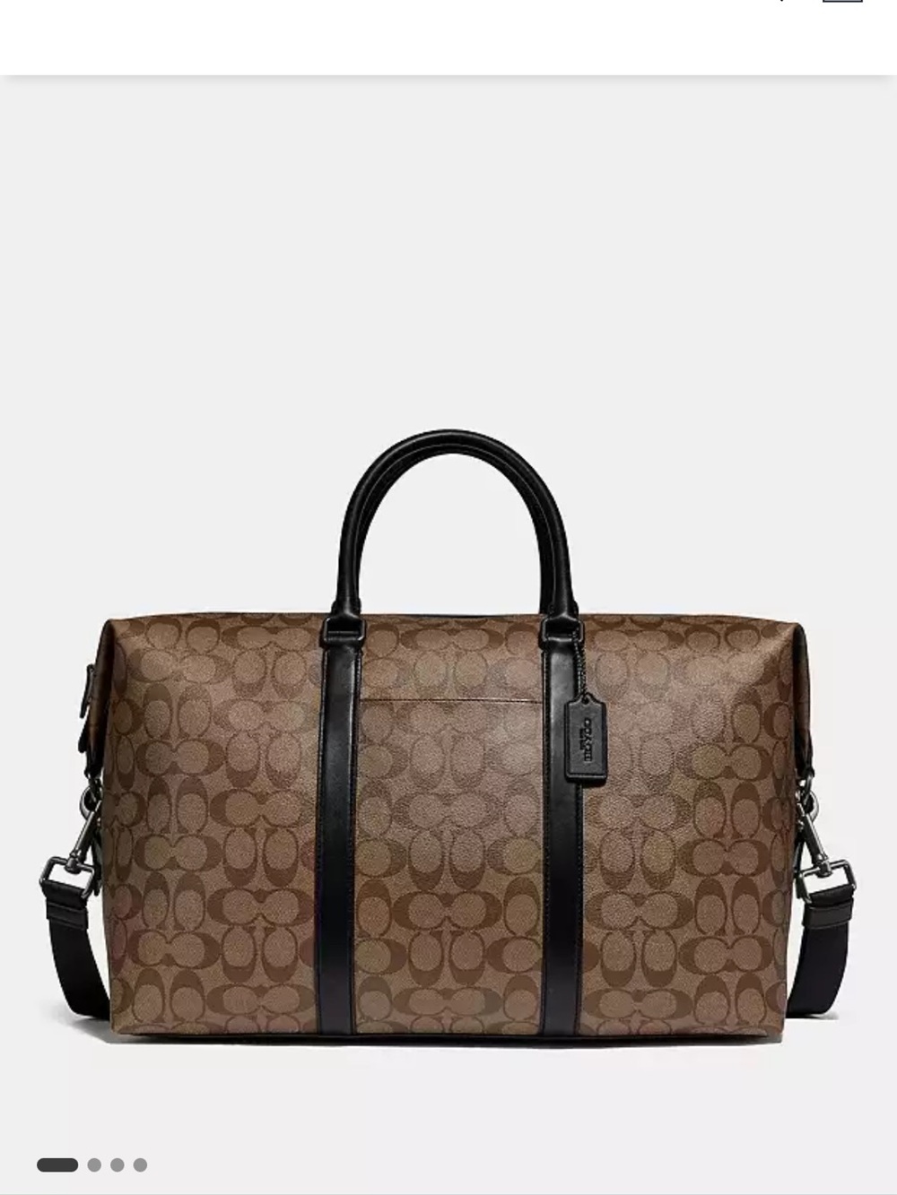 Coach Brown Signature Canvas Duffel Bag